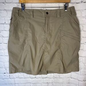 Duluth Trading Women's Plus 16W Tan Nylon Dry On The Fly Skort 12162
